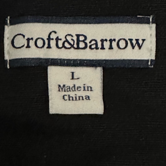 Croft & Barrow Jacket Denim L Black Zip Jean - Picture 6 of 8
